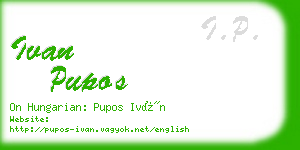 ivan pupos business card